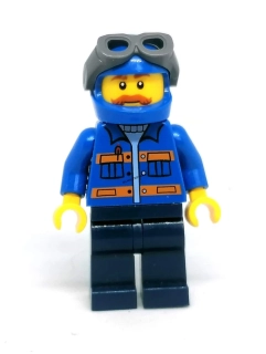 LH4925 LEGO HRANÁ MINIFIGURKA MUŽ MODRÉ HELMA