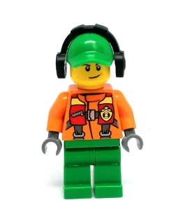 LH4939 LEGO HRANÁ MINIFIGURKA ZÁCHRANÁŘ ZELENO ORANŽOVÝ