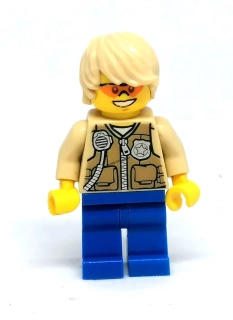 LH4942 LEGO HRANÁ MINIFIGURKA POLICISTA ORANŽOVÉ BRÝLE