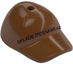 X461 LEGO DÍL KŠILTOVKA HNĚDÁ PROHNUTÝ ŠTÍTEK