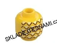 X465 LEGO DÍL HLAVA ŽLUTÁ POTISK ANANAS