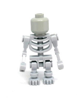 LH5037 LEGO HRANÁ MINIFIGURKA ŠEDÝ KOSTLIVEC TMAVŠÍ HLAVA