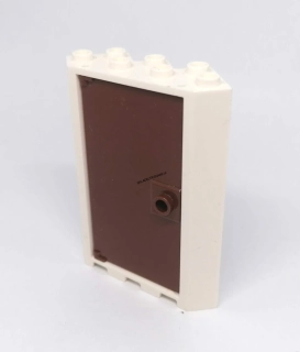 LH2907 LEGO HRANÉ DVEŘE HNĚDÉ ROHOVÉ BÍLÝ RÁM