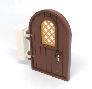 LH2917 LEGO HRANÉ DVEŘE HNĚDÉ HRAD S KOSTKOU NA PŘICVAKNUTÍ