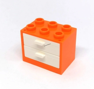 LH2926 LEGO HRANÁ STŘÍŇKA ORANŽOVÁ BÍLÉ ŠUPLÍKY