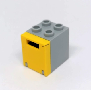 LH2928 LEGO HRANÁ SKŘÍŇKA ŠEDÁ ŽLUTÉ DVEŘE