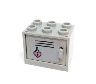 LH2951 LEGO HRANÁ BEDNA SKŘÍŇKA POTISK ZÁMEK SRDÍČKO