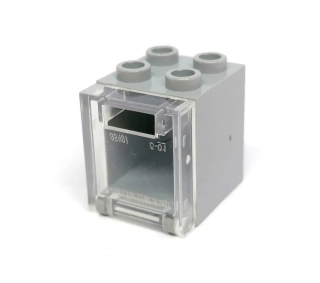 LH2963 LEGO HRANÁ BEDNA SKŘÍŇKA ŠEDÁ PRŮHLEDNÉ DVEŘE