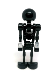LH5055 LEGO HRANÁ MINIFIGURKA ČERNÁ KOSTRA MALÁ KULATÁ HLAVA