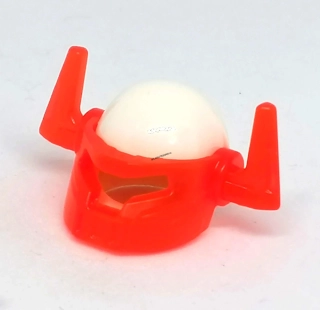 X484 LEGO DÍL HRANÁ HELMICE BÍLO ORANŽOVÁ