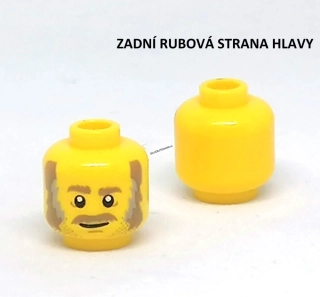 X513 LEGO DÍL HRANÝ ŽLUTÁ HLAVA MUŽ S LICOUSY