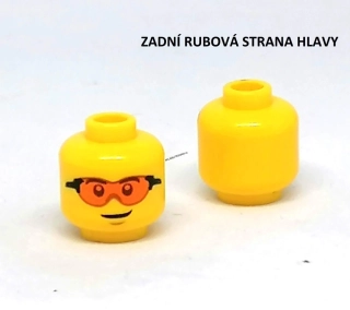 X515 LEGO DÍL HRANÝ ŽLUTÁ HLAVA S BRÝLEMI