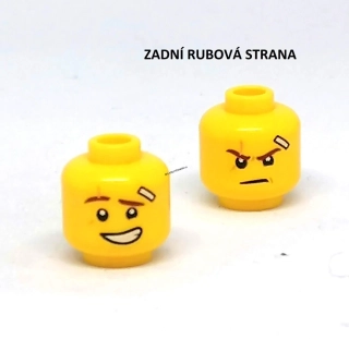 X517 LEGO DÍL HRANÝ ŽLUTÁ HLAVA S NÁPLASTÍ