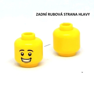 X520 LEGO DÍL HRANÝ ŽLUTÁ HLAVA VELKÝ ÚSMĚV