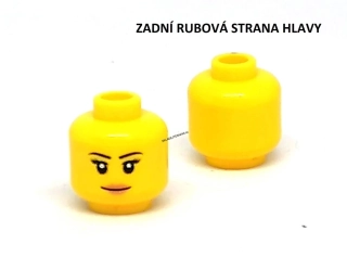 X524 LEGO DÍL HRANÝ ŽLUTÁ HLAVA ŽENA