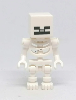 LH5168 LEGO HRANÁ MINIFIGURKA BÍLÝ KOSTLIVEC MINECRAFT