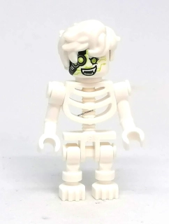 LH5169 LEGO HRANÁ MINIFIGURKA BÍLÝ KOSTLIVEC BÍLÉ VLASY