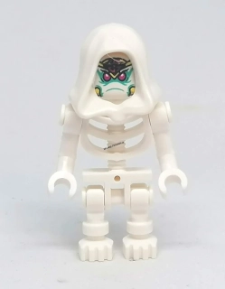 LH5171 LEGO HRANÁ MINIFIGURKA BÍLÝ KOSTLIVEC V KÁPI MALOVANÝ OBLIČEJ