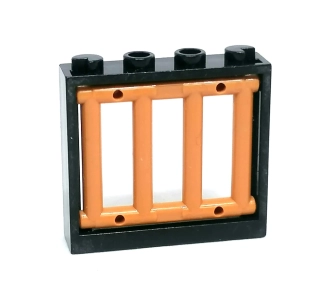 LH3016 LEGO HRANÉ ČERNÉ OKNO HNĚDÁ MŘÍŽ