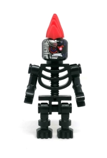 LH5215 LEGO HRANÁ MINIFIGURKA ČERNÝ KOSTLIVEC S ČERVENÝM ČÍREM