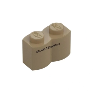 LH3033 LEGO HRANÁ KOSTKA 2X1 NOPEK (30136) TMAVÁ BÉŽOVÁ TAN