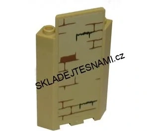 LH3041 LEGO HRANÝ PANEL 3 x 3 x 6 ZEĎ SE SAMOLEPKOU CIHLY HARRY POTTER