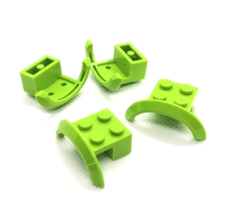 LH3062 LEGO HRANÝ DÍL SADA 4 BLATNÍKŮ NÍZKÝCH ZELENKAVÁ