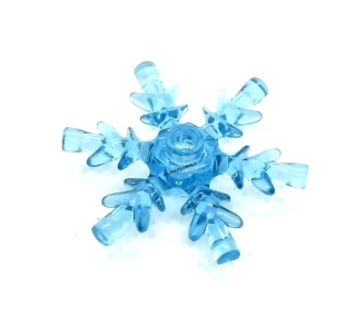 LH3072 LEGO HRANÁ PRŮHLEDNÁ LEDOVĚ MODRÁ SNĚHOVÁ VLOČKA 3 CM