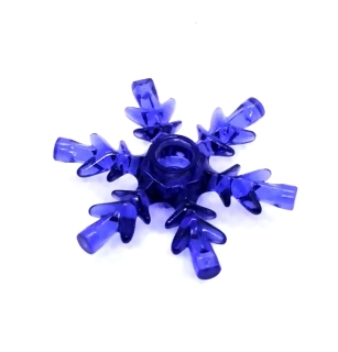 LH3074 LEGO HRANÁ PRŮHLEDNÁ SNĚHOVÁ VLOČKA 3 CM FIALOVÁ