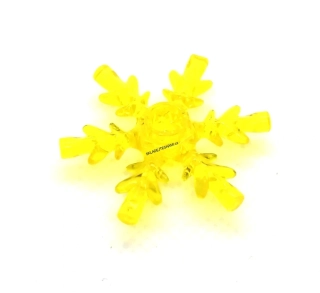 LH3075 LEGO HRANÁ PRŮHLEDNÁ SNĚHOVÁ VLOČKA 3 CM ŽLUTÁ