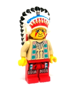 LH5293 LEGO HRANÁ MINIFIGURKA INDIÁN S PÉŘOVOU ČELENKOU