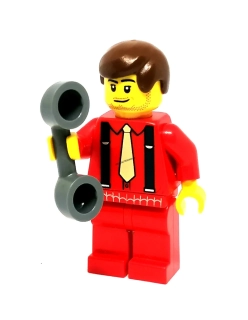 LH5486 LEGO HRANÁ MINIFIGURKA MUŽ S TELEFONNÍM SLUCHÁTKEM