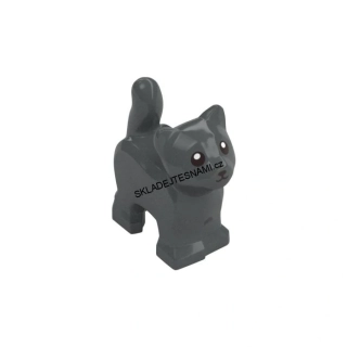 X552 LEGO NOVÝ ŠEDÁ STOJÍCÍ KOČKA