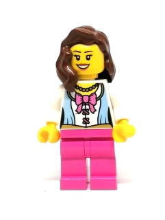 Lh5551 LEGO HRANÁ MINIFIGURKA ŽENA RŮŽOVÉ KALHOTY