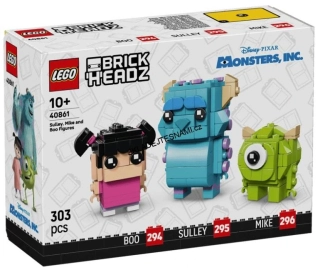40861 LEGO BRICK HEADZ FIGURKY: SULLEY, MIKE A BOO