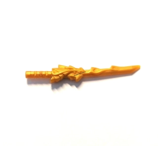 F909 LEGO HRANÝ DÍL MEČ ZLATÝ S DRAČÍ HLAVOU