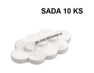LH406 LEGO DESTIČKY PLOCHÉ HRANÉ BÍLÝ OBLÁČEK 10 KS