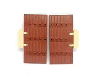 LH3088 LEGO HRANÁ VRATA DŘEVĚNÁ S UPEVŇOVACÍ KOSTKOU VÝŠKA 8 CM