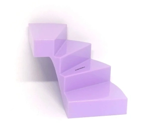 LH3098 LEGO HRANÉ FIALOVÉ SCHODY NÍZKÉ