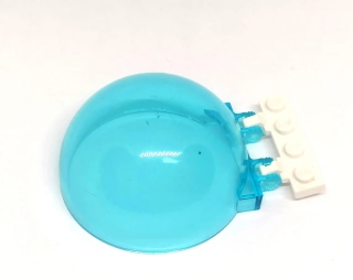 LH3107 LEGO HRANÝ DÍL KOKPIT SKLO PŮLOBLOUK LEDOVĚ MODRÝ PRŮMĚR 45 MM