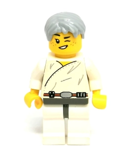 LH5575 LEGO HRANÁ MINIFIGURKA MUŽ BÍLÉ KIMONO