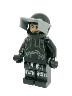 LH5576 LEGO HRANÁ MINIFIGURKA PILOT ČERNÁ HELMA
