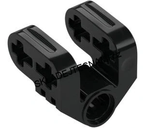 T17 LEGO TECHNIK ČERNÝ Cross Block 2 x 2 x 2 Bent 90 Split (čep/dvojitá náprava) (42193 / 92907)