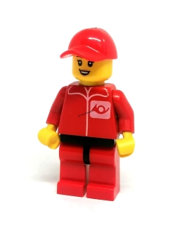 LH5625 LEGO HRANÁ MINIFIGURKA ŽENA ČERVENÁ KOMBINÉZA