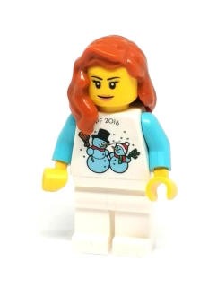 LH5636 LEGO HRANÁ MINIFIGURKA ŽENA ZRZAVÉ VLASY