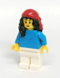 LH5739 LEGO HRANÁ MINIFIGURKA ŽENA ČERVENÝ ŠÁTEK