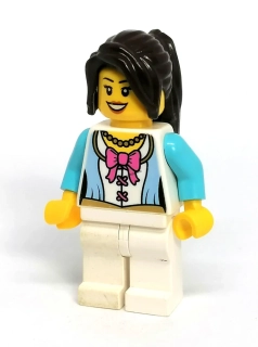 LH5740 LEGO HRANÁ MINIFIGURKA ŽENA ŘŮŽOVÁ MAŠLE