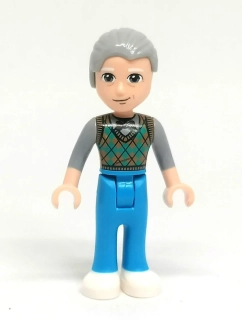 LN2719 LEGO NOVÁ MINIFIGURKA FRIENDS DĚDA ŠEDÉ VLASY VE SVETRU