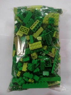 SCL406- HRANÉ LEGO MIX DÍLŮ ZELENÁ VÁHA 700 GRAMŮ