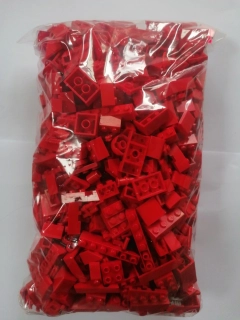 SCL409- HRANÉ LEGO MIX DÍLŮ ČERVENÁ - VÁHA 800 GRAMŮ